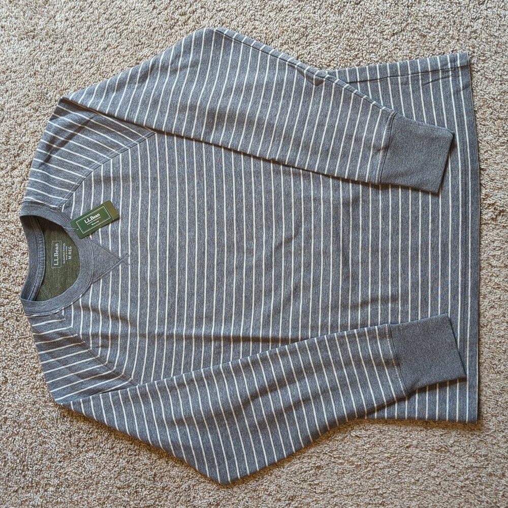 LL Bean Long Sleeve Tee Shirt Slightly Fitted Medium